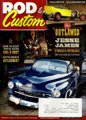 ROD & CUSTOM 2010 AUG - JESSE JAMES' 51 MERC, REPLACE FAT CHEVY ROCKER PANEL